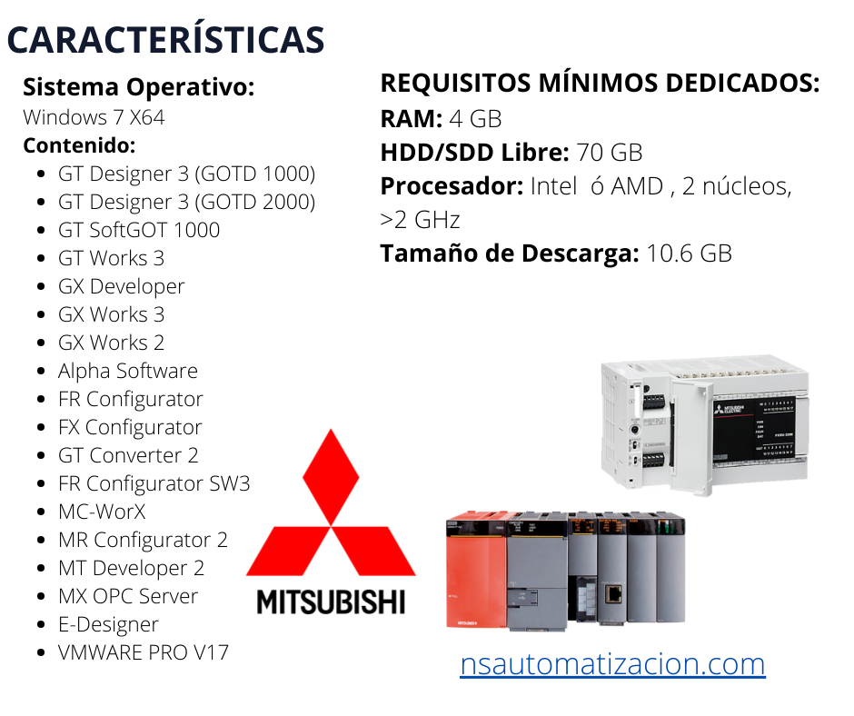 MÁQUINA VIRTUAL MITSUBISHI PRO 2025 WINDOWS 7 x64 bits - Image 3