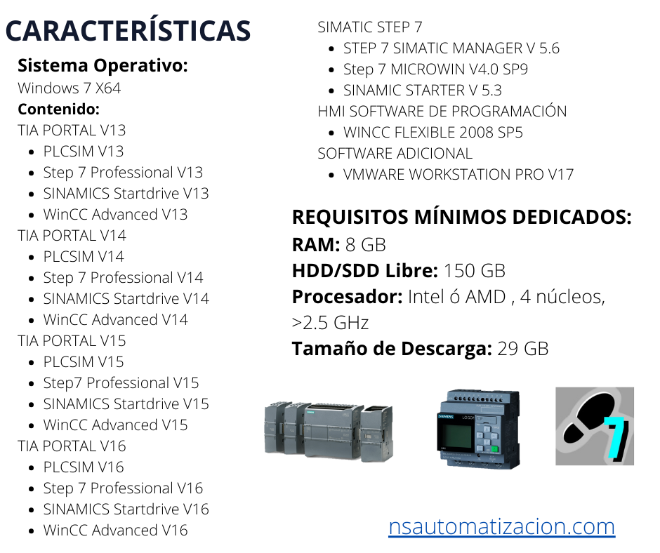 MÁQUINA VIRTUAL SIEMENS BASIC 2025 WINDOWS 7 x64 BITS - Image 3
