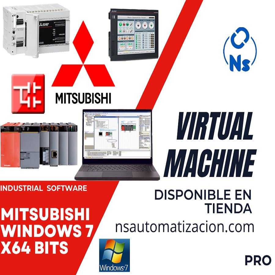 MÁQUINA VIRTUAL MITSUBISHI PRO 2025 WINDOWS 7 x64 bits