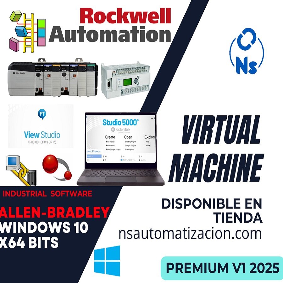 MÁQUINA VIRTUAL ALLEN-BRADLEY PREMIUM V1 2026 WINDOWS 10 x64 bits